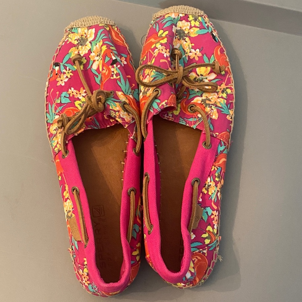 🦩Sperry Flamingo Floral Espadrilles🦩